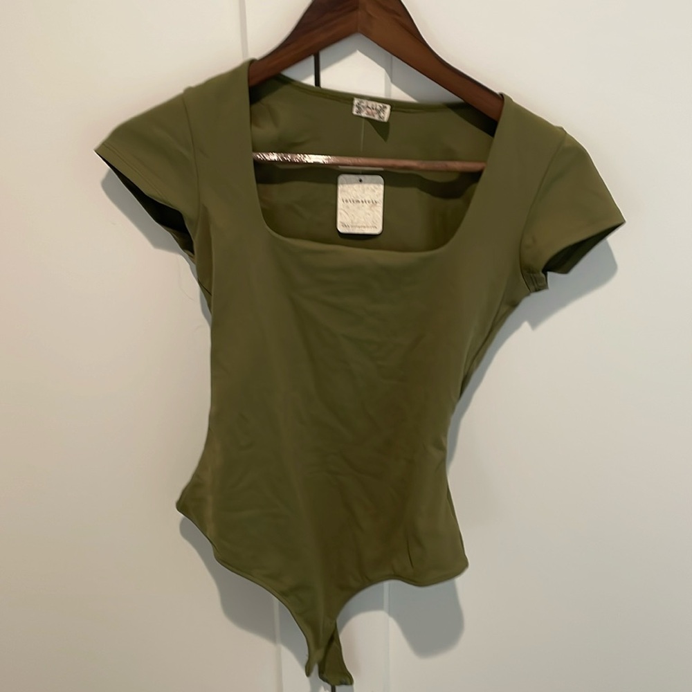 Free People Intimately body suit size small NWT green